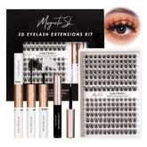 Magnetic SL lash clusters M34 10mm close-up for natural daily volume