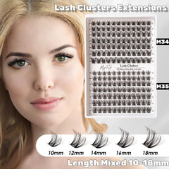 Magnetic SL lash clusters M34 14mm layered style for brightness