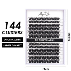 Close-up of mixed-length 10-16mm clusters for natural to dramatic looks