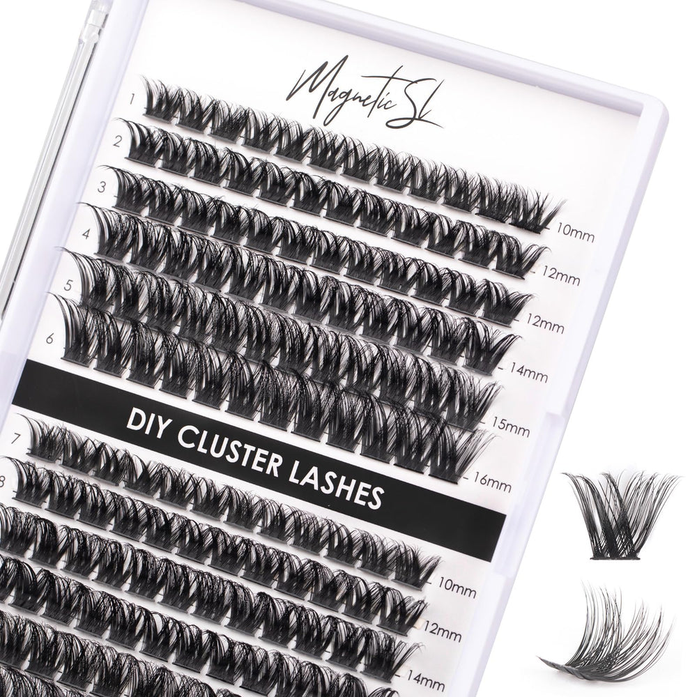 Magnetic SL lash clusters 144-pc tray for easy at-home application