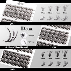 Voluminous Magnetic SL lash clusters display with 480 clusters for quick DIY sessions.