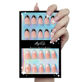 Magnetic SL uñas Frances negro blanco; acabado elegante y natural