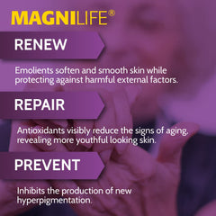 MagniLife Cuidado de Manchas Oscuras, textura ligera que se absorbe rápidamente.