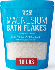 Magnum Solace copos de magnesio para baño, se disuelven en agua para un baño cómodo.