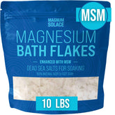 Magnum Solace Magnesium Flakes with MSM for a relaxing Dead Sea bath soak.