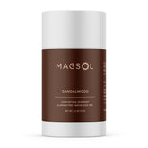 MagSol desodorante magnesio para hombres con sandalo, proteccion duradera sin irritacion.