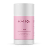 MAGSOL desodorante magnesio rosa en botella, fragancia suave para uso diario.