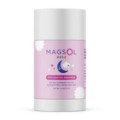MagSol Organics desodorante natural para niños, enfoque sueño encantado y uso diario.