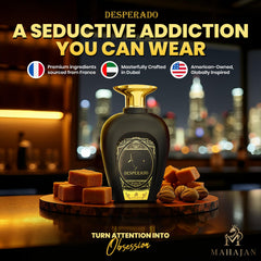 Mahajan Desperado bottle-side angle highlights sleek design, ideal for gifting.