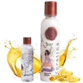 Maike Amour Ritual Botanico Keratin Organic bottle promises glossy, smooth hair.