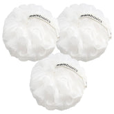 MainBasics lufa ducha 3 piezas nieve blanca para limpieza suave y exfoliación diaria.