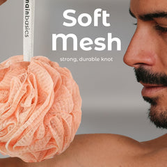 MainBasics lufa de ducha, diseño de nudo resistente para mayor durabilidad.