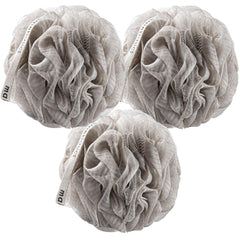 MainBasics lufa ducha set-3 taupe, suave y apta para piel sensible