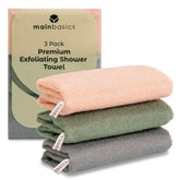 MainBasics: toalla exfoliante de ducha japonesa de nylon, exfolia suavemente para una piel más suave.