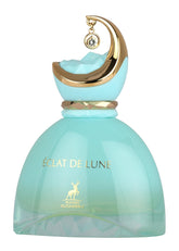 Maison Alhambra Eclat De Lune bottle close-up, hinting at a luminous evening aroma
