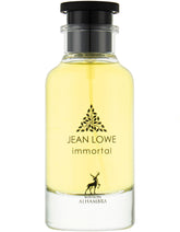 Maison Alhambra Jean Lowe Immortel bottle on display highlighting bold, versatile scent for daily wear.