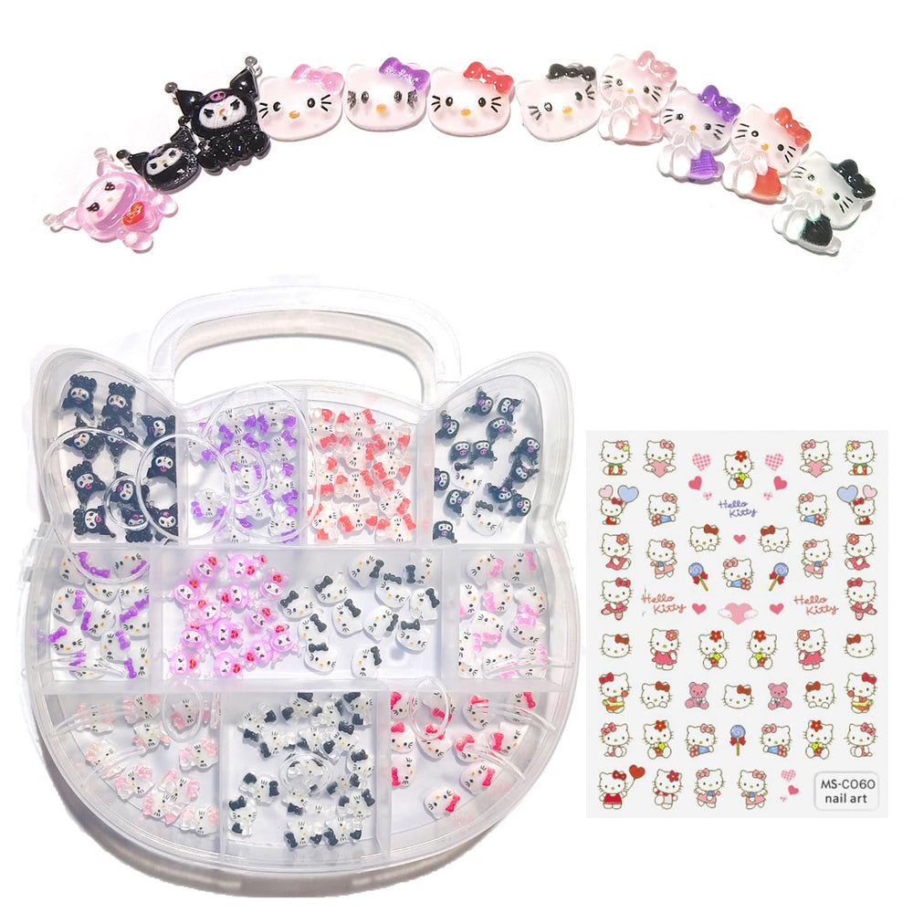 Adornos de uñas Maituifos gatito 3D para un look único.