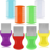 Maitys 8-piece double-sided lice combs for efficient lice detection and gentle grooming.