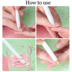 Maitys lapiz blanco para uñas, aplicación en seco o húmedo para bordes limpios.