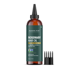 Majestic Pure aceite de romero con aplicador para aplicación precisa en el cabello.