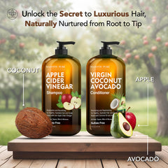 Majestic Pure Avocado Coconut Conditioner bottle dispense offers daily nourishment for smooth strands