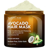 Mascarilla Majestic Pure con aguacate y coco en bote para acondicionamiento profundo.