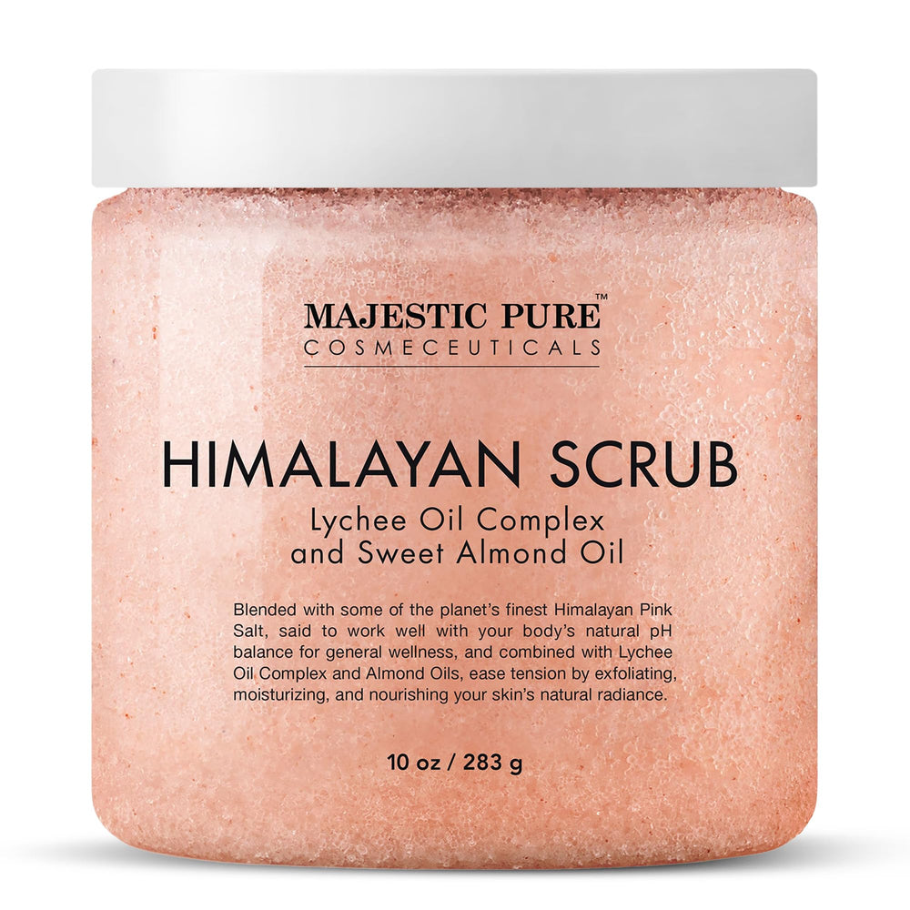 Majestic Pure Sal Himalayo Lychee: bote para exfoliar y renovar la piel con suavidad