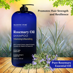 Majestic Pure Shampoo Romero: uso diario para cabello suave y manejable.