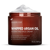 Majestic Pure crema facial con aceite de argán, textura cremosa para hidratación diaria.