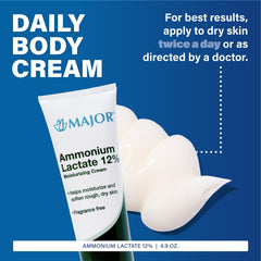 MAJOR Ammonium Lactate 12% crema hidratante, textura cremosa para absorción rápida