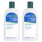 Major Ammonium Lactate 12% lotion bottle front view, fragrance-free daily moisturizer for dry skin