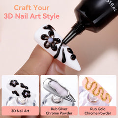 Makartt 3D Gel modelado 3D en uñas: crea decoraciones detalladas.