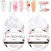 Makartt 3D gel nail art kit, gel claro, ideal para arte 3D en casa.