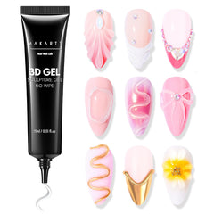 Makartt 3D Gel para Uñas en acción: dibujo fácil y preciso
