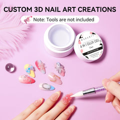 Makartt aplicación 3D gel sin residuos para uñas limpias