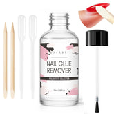 Makartt removedor de pegamento, botella de 30 ml, facilita quitar adhesivos de uñas sin dañar.