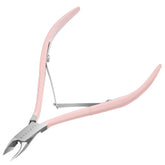 Makartt Cuticle Nippers with pink handle for precise nail prep at home
