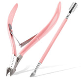 Makartt Cuticle Trimmer with dual spring; ergonomic grip for precise trimming.