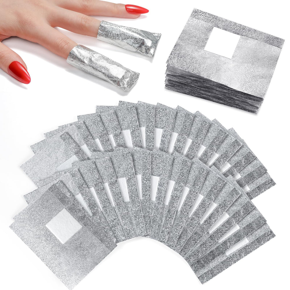 Makartt envolturas de aluminio para remoción, se adaptan a uñas grandes y facilitan la retirada.