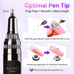 Makartt Gel adhesivo fuerte para uñas mantiene cristales en su lugar
