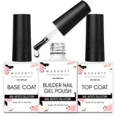 Makartt gel constructor transparente para uñas, ofrece adhesión sólida.
