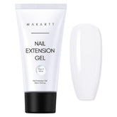 Makartt gel de construcción blanco lechoso en frasco de 50ml para uñas.