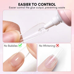 Makartt Gel Nail Glue with rhinestones and light 3D art ready.