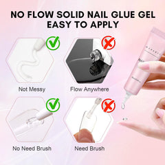 Makartt Gel Nail Glue undergoing UV cure for durable adhesion.