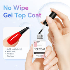 Makartt Gel Top Coat 21-days-wear demonstrates durable, chip-resistant shine.
