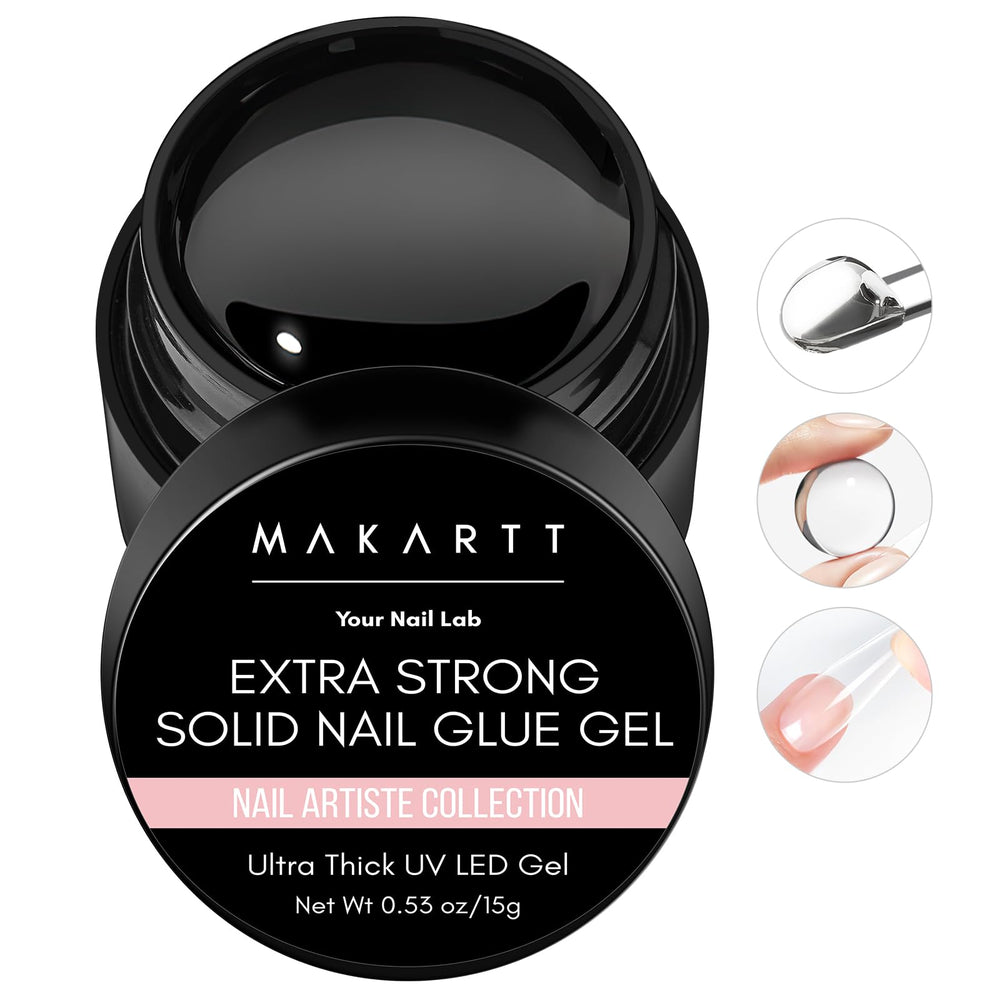 Makartt Gel Uñas Sólido para aplicación una mano y adherencia estable.