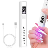 Makartt handheld UV nail lamp compact in use for fast gel curing on the go.