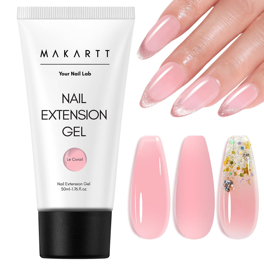 Makartt Hema-Free Poly Nail Gel 50ML packaging showcases safe, easy at-home nail enhancement