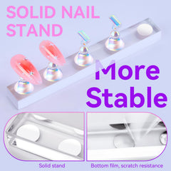 Makartt magnetic nail stand holder secures designs for easy curing.