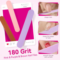 Makartt mini nail files purple color for precise shaping.